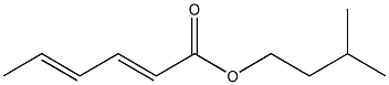 Sorbic acid 3-methylbutyl ester 구조식 이미지