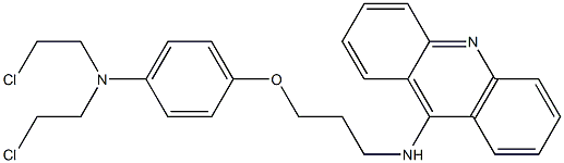 N-[3-[4-[Bis(2-chloroethyl)amino]phenoxy]propyl]-9-acridinamine 구조식 이미지