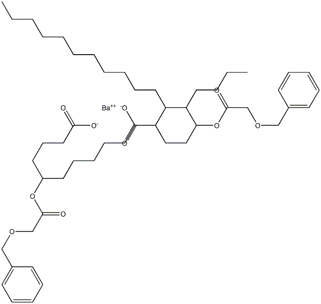 Bis[5-(benzyloxyacetoxy)stearic acid]barium salt Structure