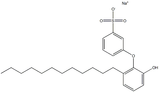 2'-Hydroxy-6'-dodecyl[oxybisbenzene]-3-sulfonic acid sodium salt Structure