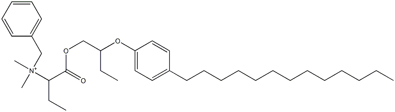 N,N-Dimethyl-N-benzyl-N-[1-[[2-(4-tridecylphenyloxy)butyl]oxycarbonyl]propyl]aminium 구조식 이미지