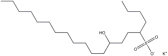 8-Hydroxyicosane-5-sulfonic acid potassium salt Structure