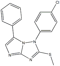 2-(Methylthio)-6-phenyl-1-(4-chlorophenyl)-1H-imidazo[1,2-b][1,2,4]triazole 구조식 이미지