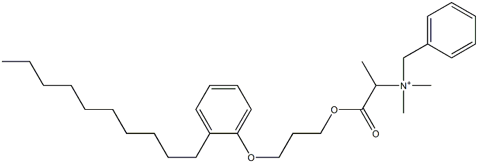 N,N-Dimethyl-N-benzyl-N-[1-[[3-(2-decylphenyloxy)propyl]oxycarbonyl]ethyl]aminium Structure