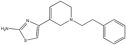 2-Amino-4-[(1-(2-phenylethyl)-1,2,5,6-tetrahydropyridin)-3-yl]thiazole Structure