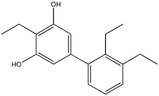 2-Ethyl-5-(2,3-diethylphenyl)benzene-1,3-diol 구조식 이미지