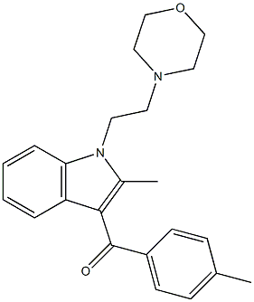 3-(4-Methylbenzoyl)-2-methyl-1-[2-morpholinoethyl]-1H-indole Structure