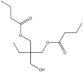 Dibutyric acid 2-ethyl-2-(hydroxymethyl)-1,3-propanediyl ester Structure