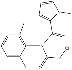 N-[1-(1-Methyl-1H-pyrrol-2-yl)vinyl]-N-(2,6-dimethylphenyl)-2-chloroacetamide 구조식 이미지