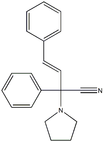 2,4-Diphenyl-2-(1-pyrrolidinyl)-3-butenenitrile 구조식 이미지