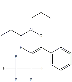 Diisobutyl[(Z)-1-phenyl-2,3,3,4,4,4-hexafluoro-1-butenyloxy]aluminum Structure