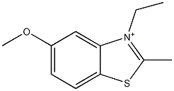 3-Ethyl-5-methoxy-2-methylbenzothiazol-3-ium 구조식 이미지