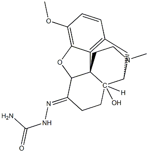 4,5-Epoxy-17-methyl-3-methoxy-6-[2-(carbamoyl)hydrazono]morphinan-14-ol 구조식 이미지