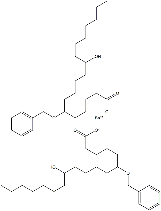 Bis(6-benzyloxy-11-hydroxystearic acid)barium salt 구조식 이미지