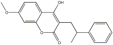 7-Methoxy-3-(2-phenylpropyl)-4-hydroxy-2H-1-benzopyran-2-one 구조식 이미지