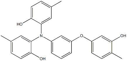 N,N-Bis(2-hydroxy-5-methylphenyl)-3-(3-hydroxy-4-methylphenoxy)benzenamine 구조식 이미지