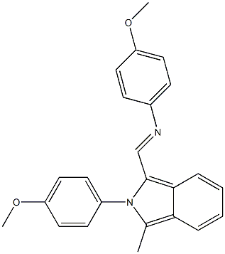 1-Methyl-2-(4-methoxyphenyl)-3-(4-methoxyphenyliminomethyl)-2H-isoindole 구조식 이미지