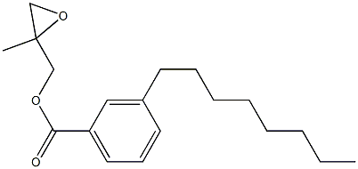 3-Octylbenzoic acid 2-methylglycidyl ester 구조식 이미지