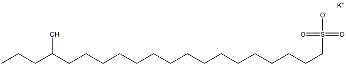 17-Hydroxyicosane-1-sulfonic acid potassium salt Structure