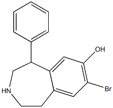 8-Bromo-2,3,4,5-tetrahydro-5-phenyl-1H-3-benzazepin-7-ol 구조식 이미지
