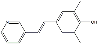 4-[(E)-2-(3-Pyridinyl)ethenyl]-2,6-dimethylphenol Structure