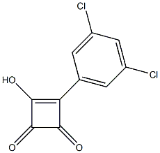 4-(3,5-Dichlorophenyl)-3-hydroxy-3-cyclobutene-1,2-dione 구조식 이미지