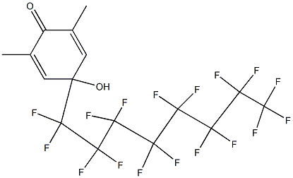 4-(Heptadecafluorooctyl)-4-hydroxy-2,6-dimethyl-2,5-cyclohexadien-1-one 구조식 이미지
