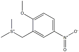 [(2-Methoxy-5-nitrophenyl)methyl]dimethylsulfonium 구조식 이미지