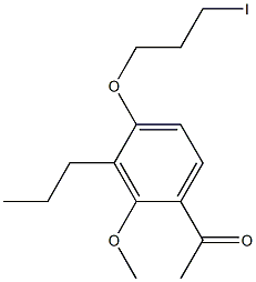 2'-Methoxy-3'-propyl-4'-(3-iodopropoxy)acetophenone 구조식 이미지