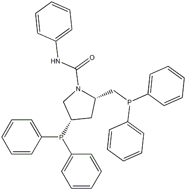 (2S,4S)-N-Phenyl-4-(diphenylphosphino)-2-[(diphenylphosphino)methyl]-1-pyrrolidinecarboxamide Structure