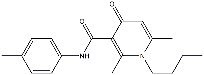 N-(4-Methylphenyl)-1-butyl-2,6-dimethyl-4-oxo-1,4-dihydro-3-pyridinecarboxamide Structure