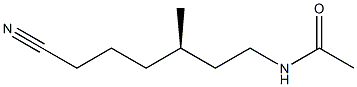 (+)-N-[(R)-6-Cyano-3-methylhexyl]acetamide Structure