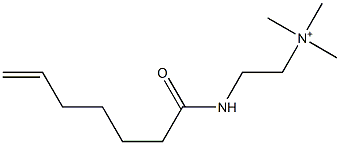 2-(6-Heptenoylamino)-N,N,N-trimethylethanaminium 구조식 이미지