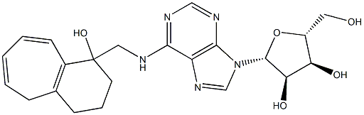 N-[[(2,3,4,5-Tetrahydro-1-hydroxy-1H-benzocyclohepten)-1-yl]methyl]adenosine Structure