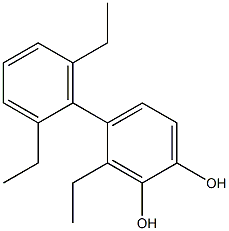 3-Ethyl-4-(2,6-diethylphenyl)benzene-1,2-diol 구조식 이미지