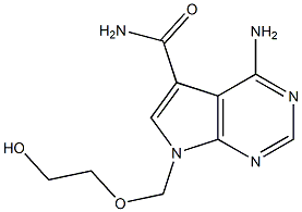 4-Amino-7-(2-hydroxyethoxymethyl)-7H-pyrrolo[2,3-d]pyrimidine-5-carboxamide Structure