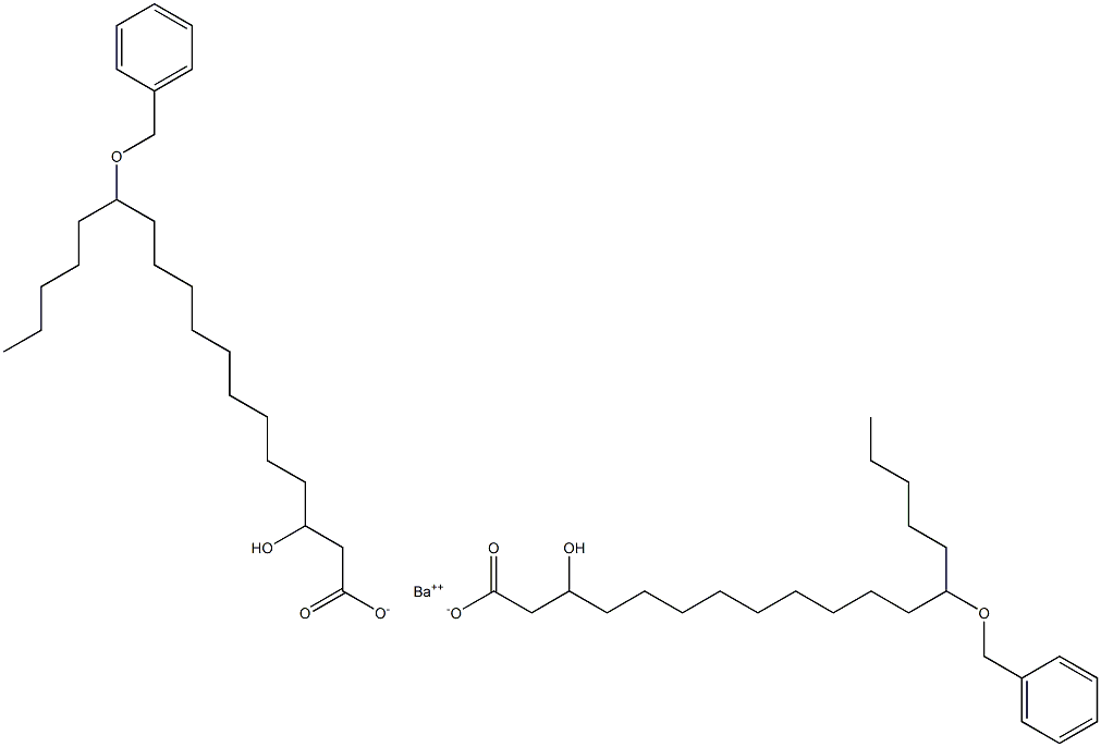 Bis(13-benzyloxy-3-hydroxystearic acid)barium salt Structure