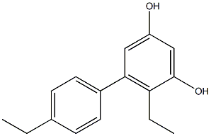 5-(4-Ethylphenyl)-4-ethylbenzene-1,3-diol 구조식 이미지