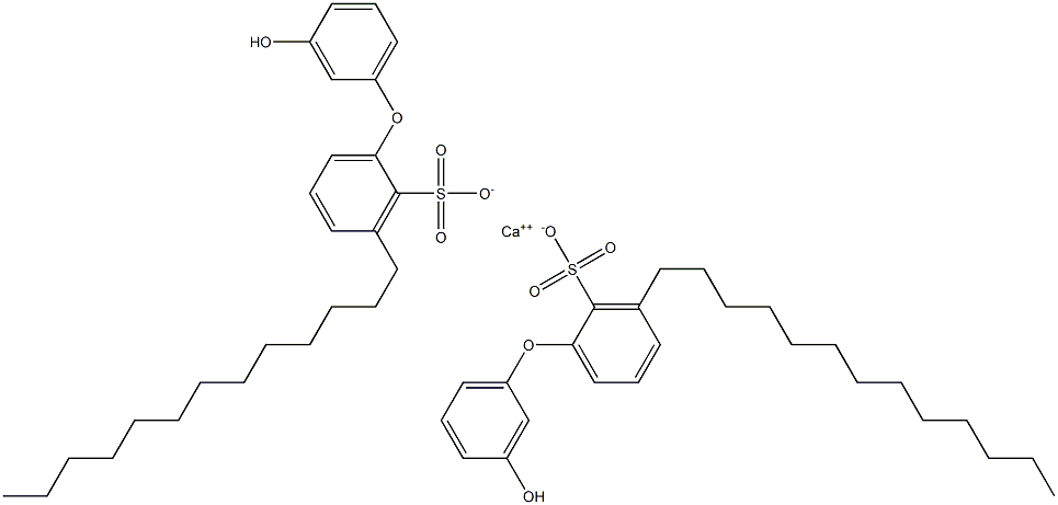 Bis(3'-hydroxy-3-tridecyl[oxybisbenzene]-2-sulfonic acid)calcium salt 구조식 이미지