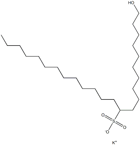 1-Hydroxytetracosane-11-sulfonic acid potassium salt Structure