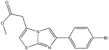 6-(4-Bromophenyl)imidazo[2,1-b]thiazole-3-acetic acid methyl ester 구조식 이미지