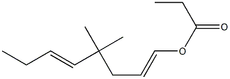 Propionic acid 4,4-dimethyl-1,5-octadienyl ester 구조식 이미지