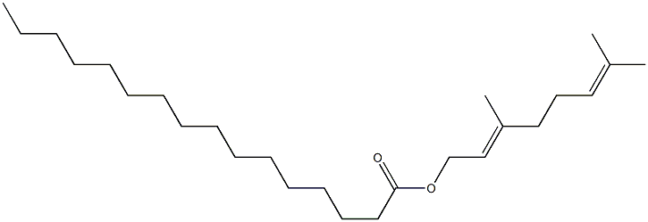 Hexadecanoic acid (2E)-3,7-dimethyl-2,6-octadienyl ester 구조식 이미지