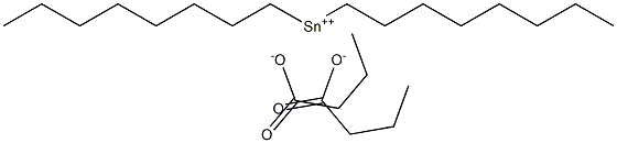Dibutyric acid dioctyltin(IV) salt Structure