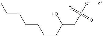 2-Hydroxynonane-1-sulfonic acid potassium salt Structure