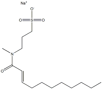 3-[N-(2-Undecenoyl)-N-methylamino]-1-propanesulfonic acid sodium salt Structure