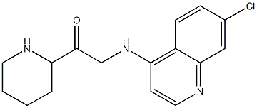 7-Chloro-N-[2-oxo-2-(2-piperidinyl)ethyl]quinolin-4-amine 구조식 이미지