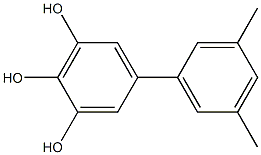 3',5'-Dimethyl-1,1'-biphenyl-3,4,5-triol 구조식 이미지