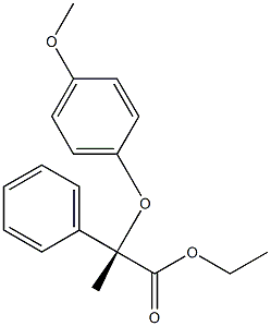 [S,(+)]-2-(p-Methoxyphenoxy)-2-phenylpropionic acid ethyl ester 구조식 이미지