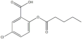 2-Pentanoyloxy-5-chlorobenzoic acid Structure